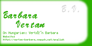 barbara vertan business card